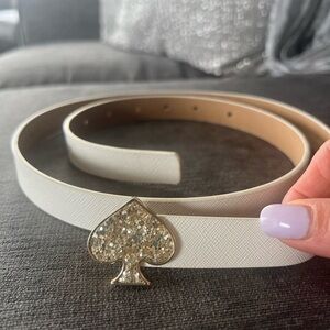 Kate Spade White Leather Belt